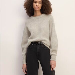 Everlane Oversized Alpaca Crew Sweater in Almond size Medium